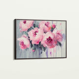 Floral 766 Canvas Art 18" x 24" / 45 x 60 cm / Black