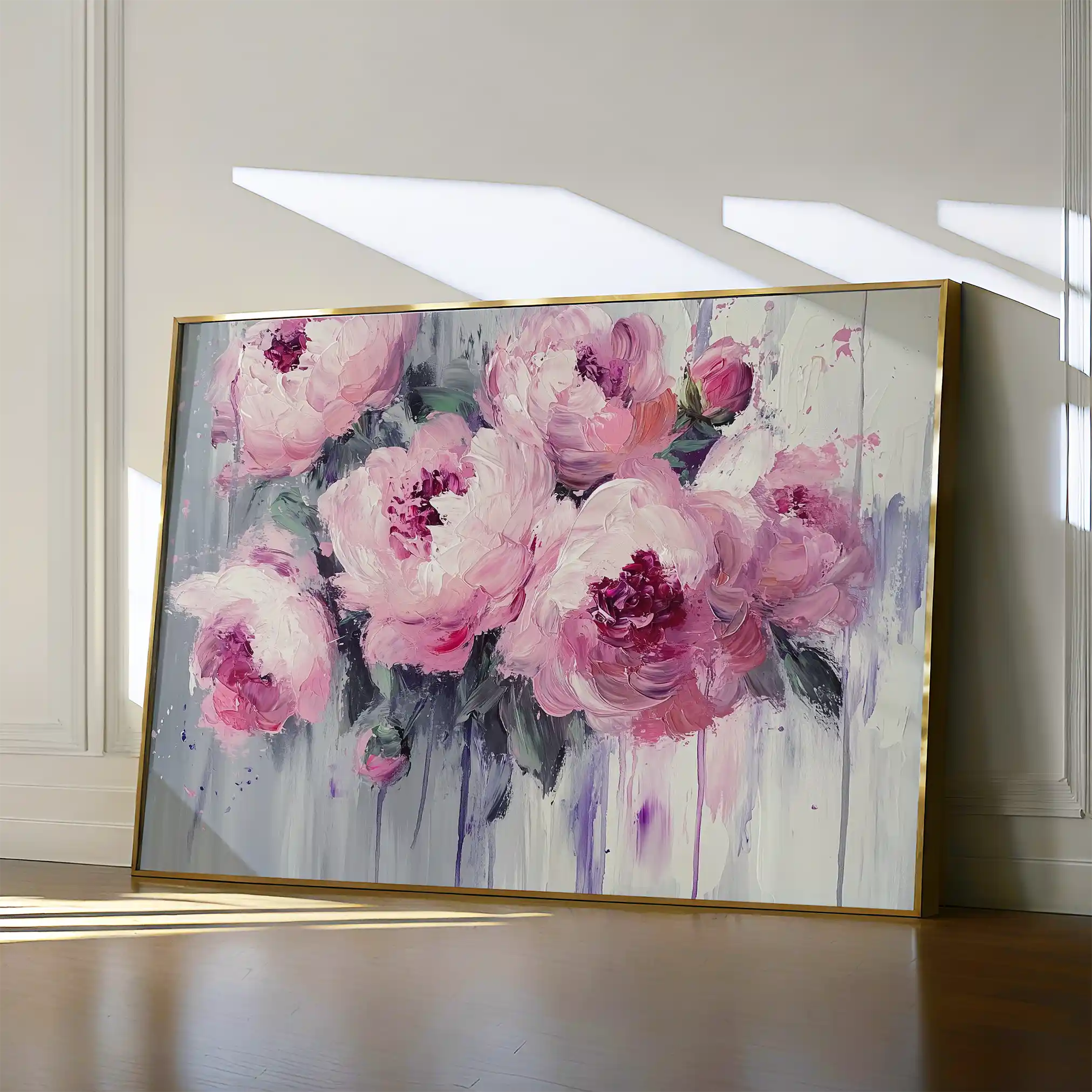 Floral 766 Canvas Art 60 x 40 cm / Black