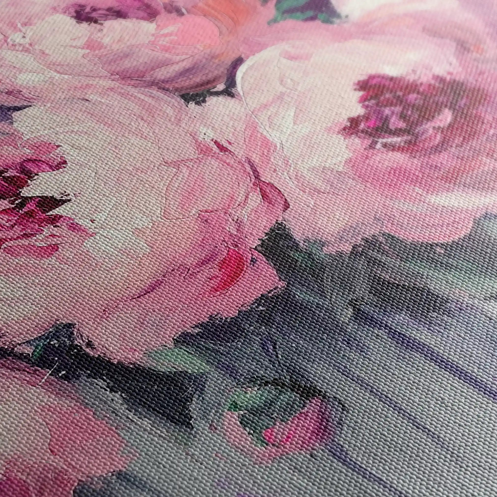 Floral 766 Canvas Art 60 x 40 cm / Black