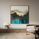 Abstract 767 Canvas Art 16" x 16" / 40 x 40 cm / Black