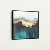 Abstract 767 Canvas Art 16" x 16" / 40 x 40 cm / Black