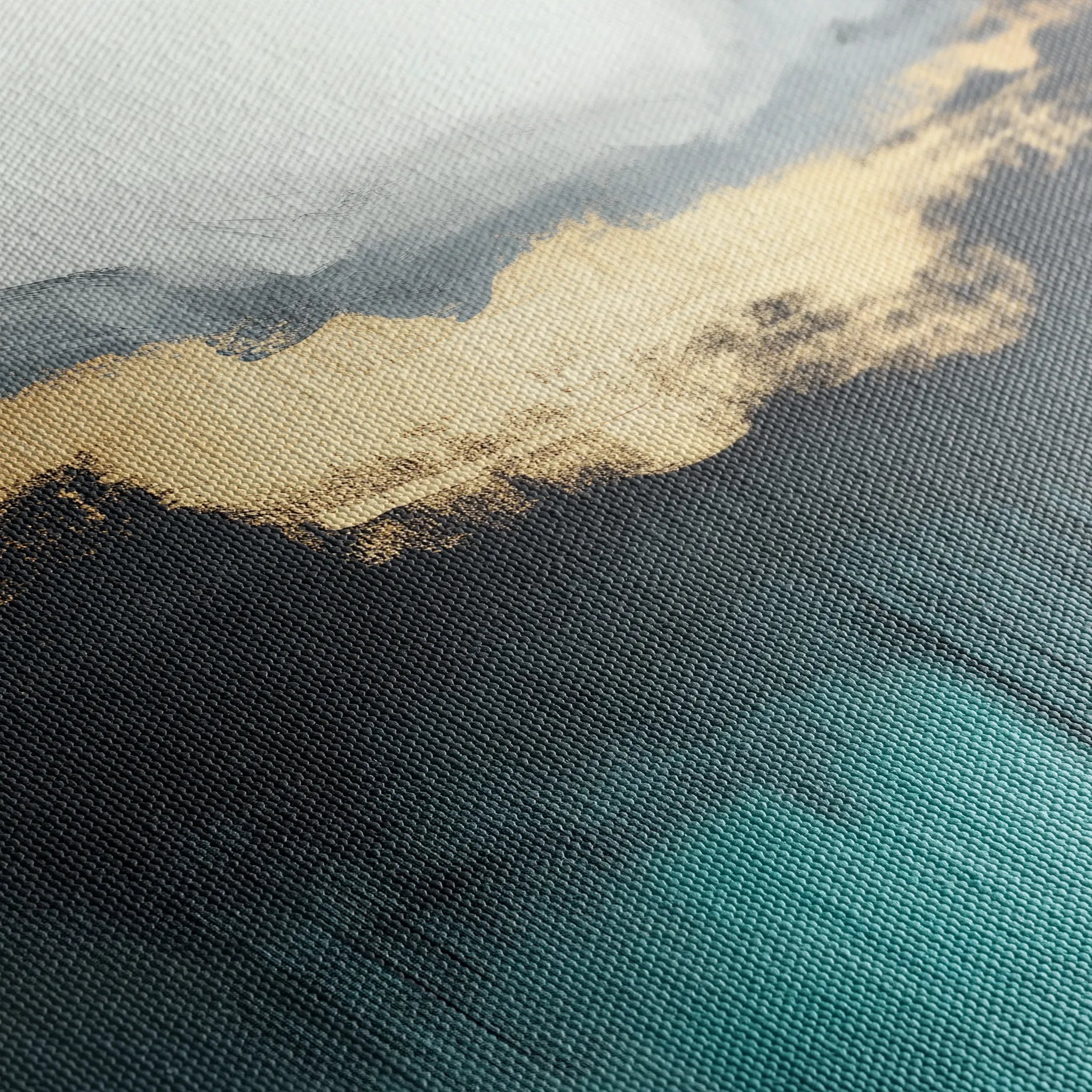 Abstract 767 Canvas Art 16" x 16" / 40 x 40 cm / Black