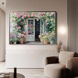 Floral 767 Canvas Art 18" x 24" / 45 x 60 cm / Black