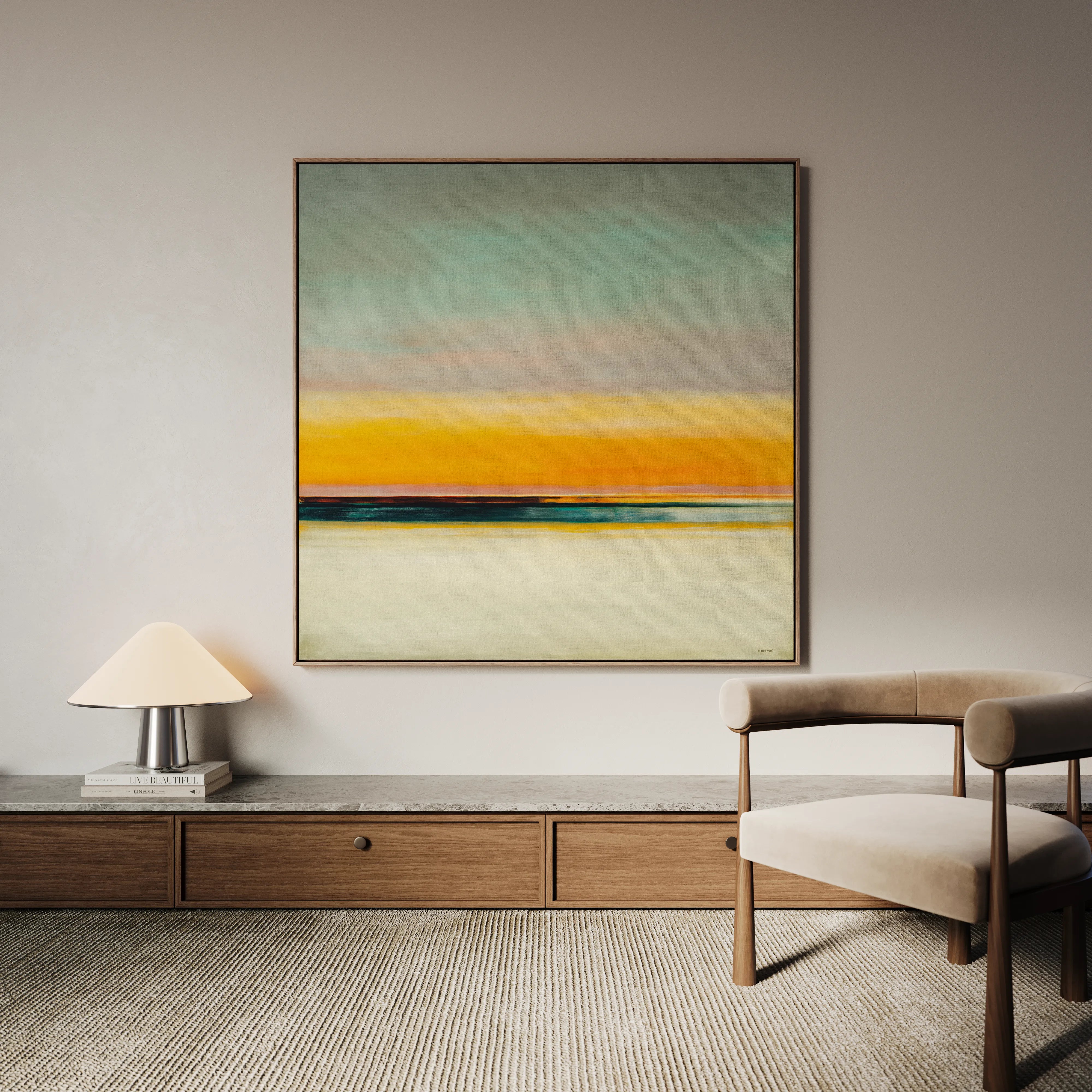 Abstract 769 Canvas Art 16" x 16" / 40 x 40 cm / Black