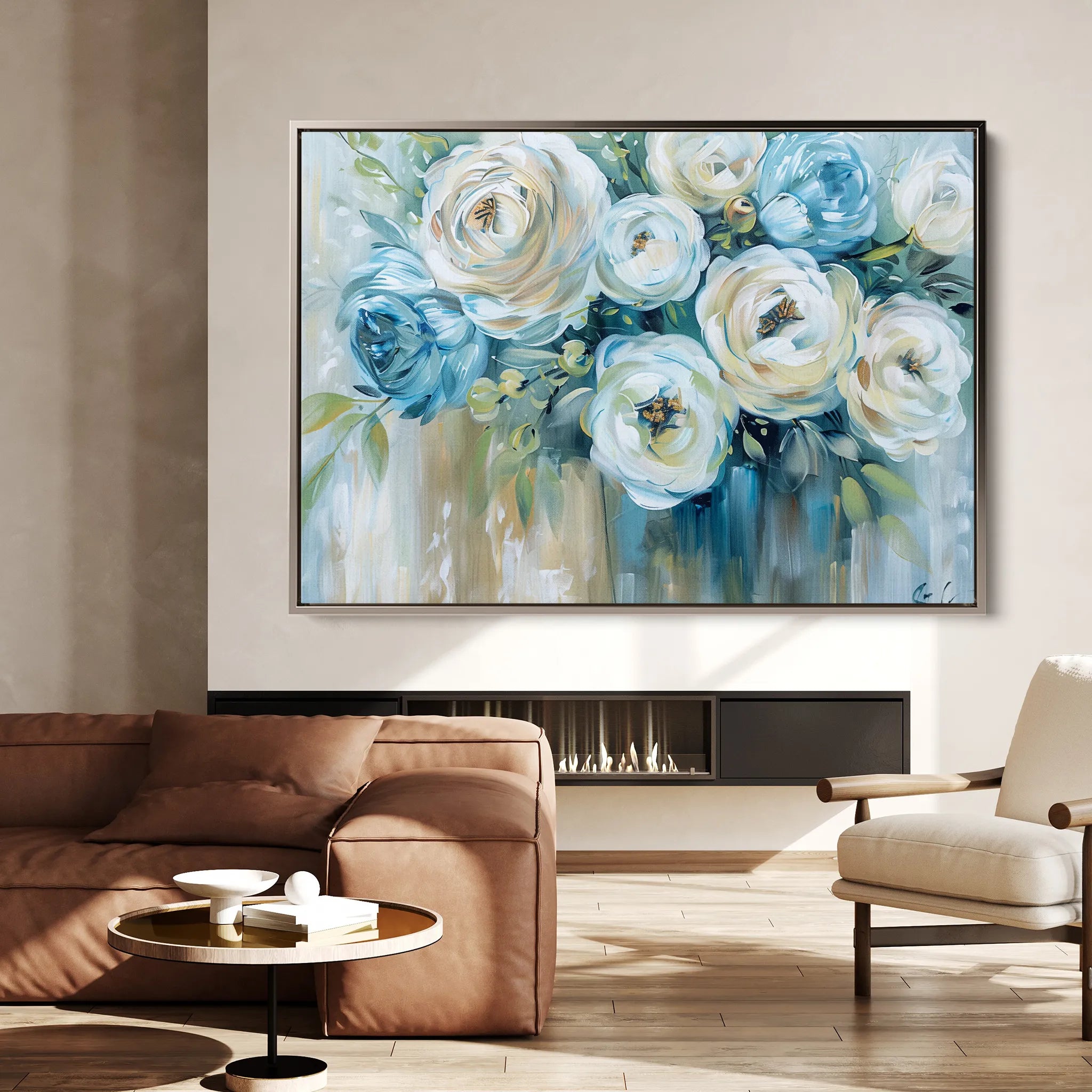 Floral 769 Canvas Art 18" x 24" / 45 x 60 cm / Black