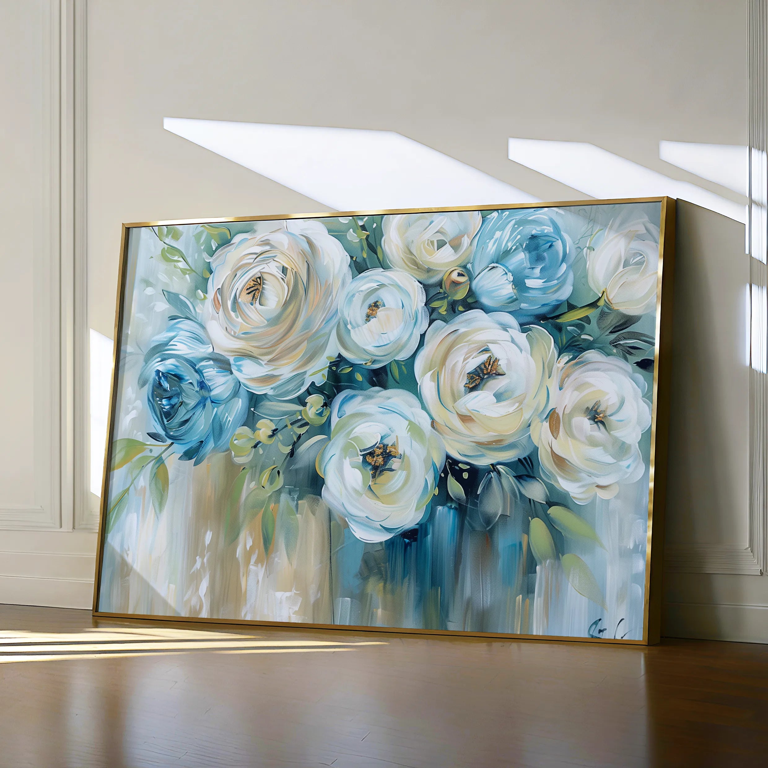 Floral 769 Canvas Art 18" x 24" / 45 x 60 cm / Black