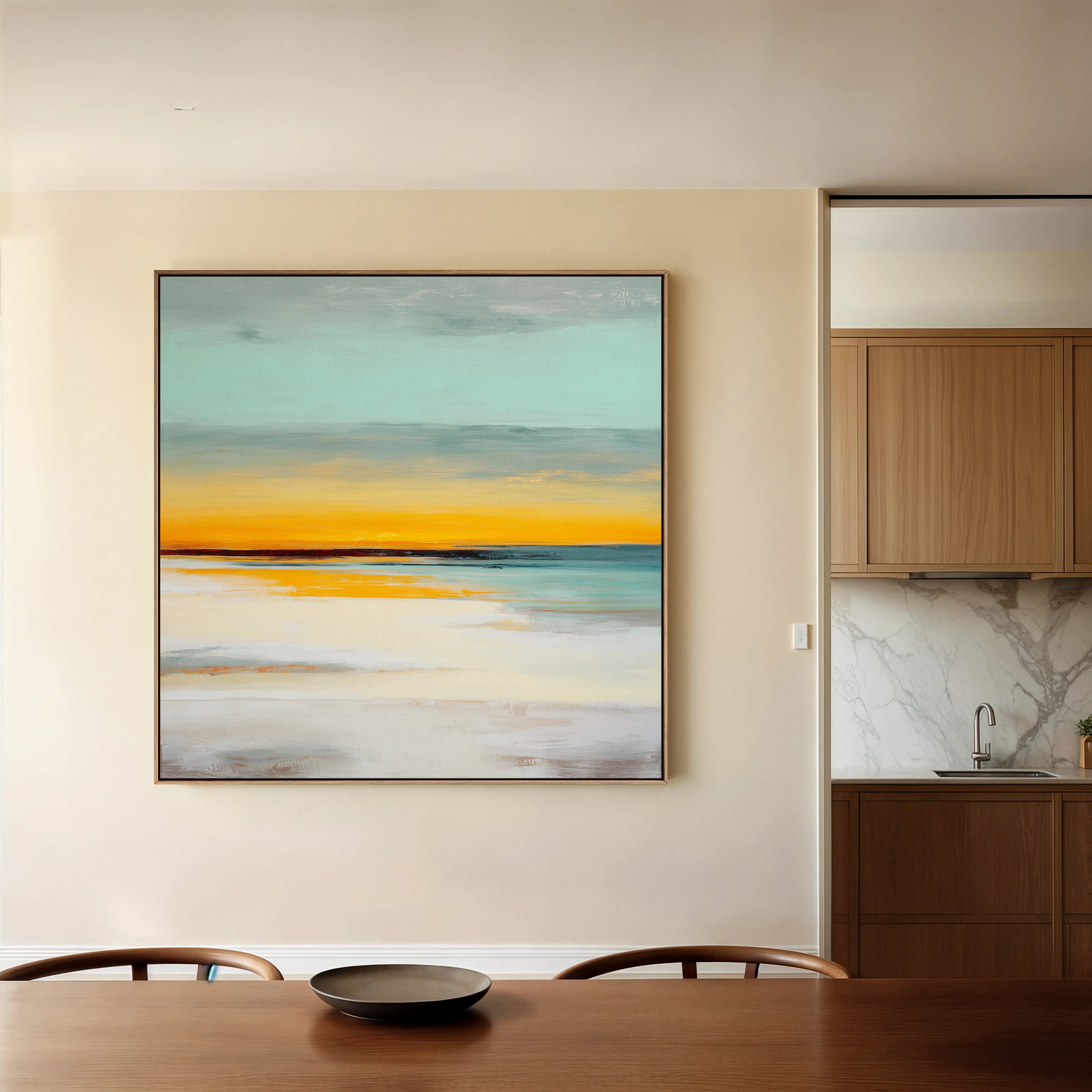 Abstract 770 Canvas Art 16" x 16" / 40 x 40 cm / Black