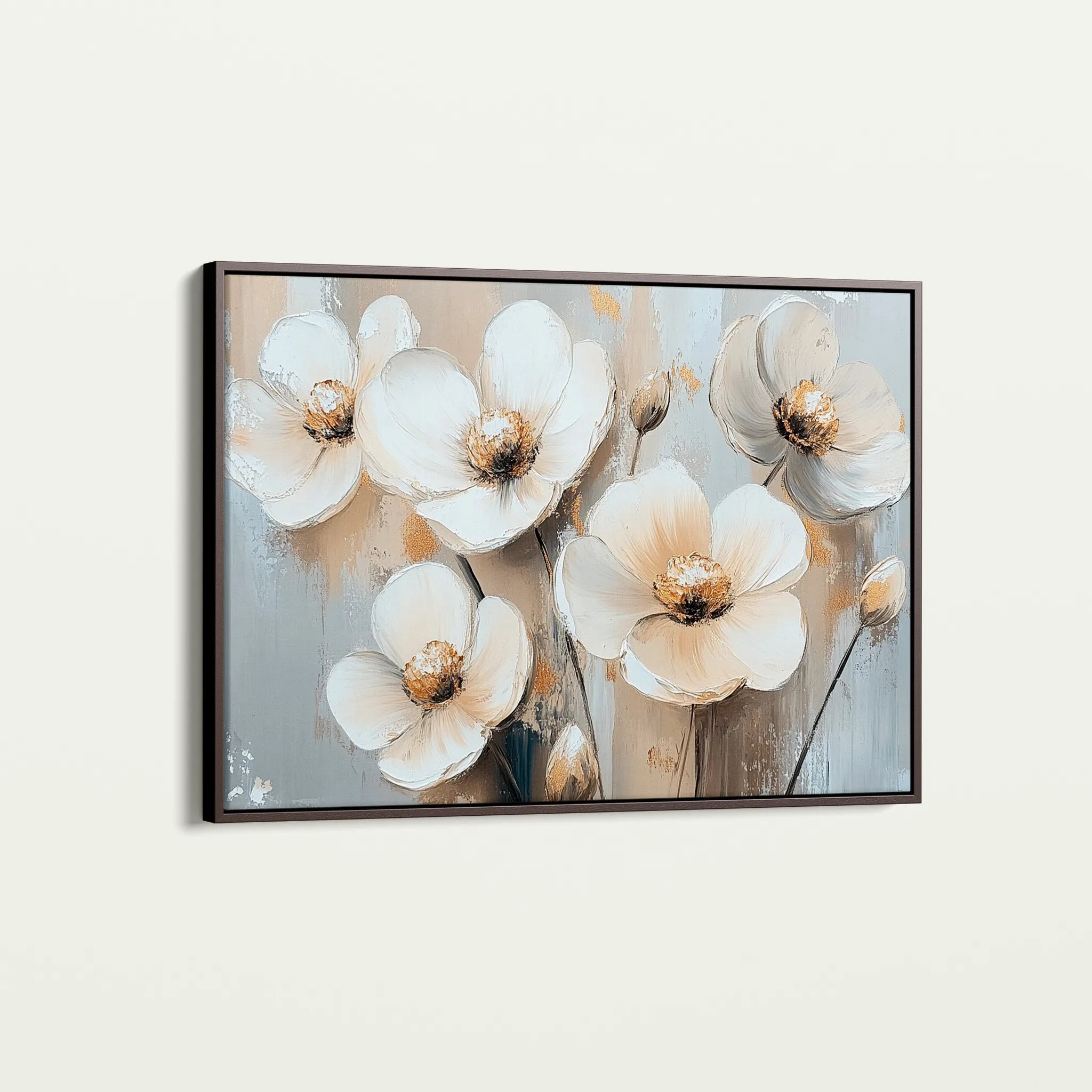 Floral 770 Canvas Art 18" x 24" / 45 x 60 cm / Black