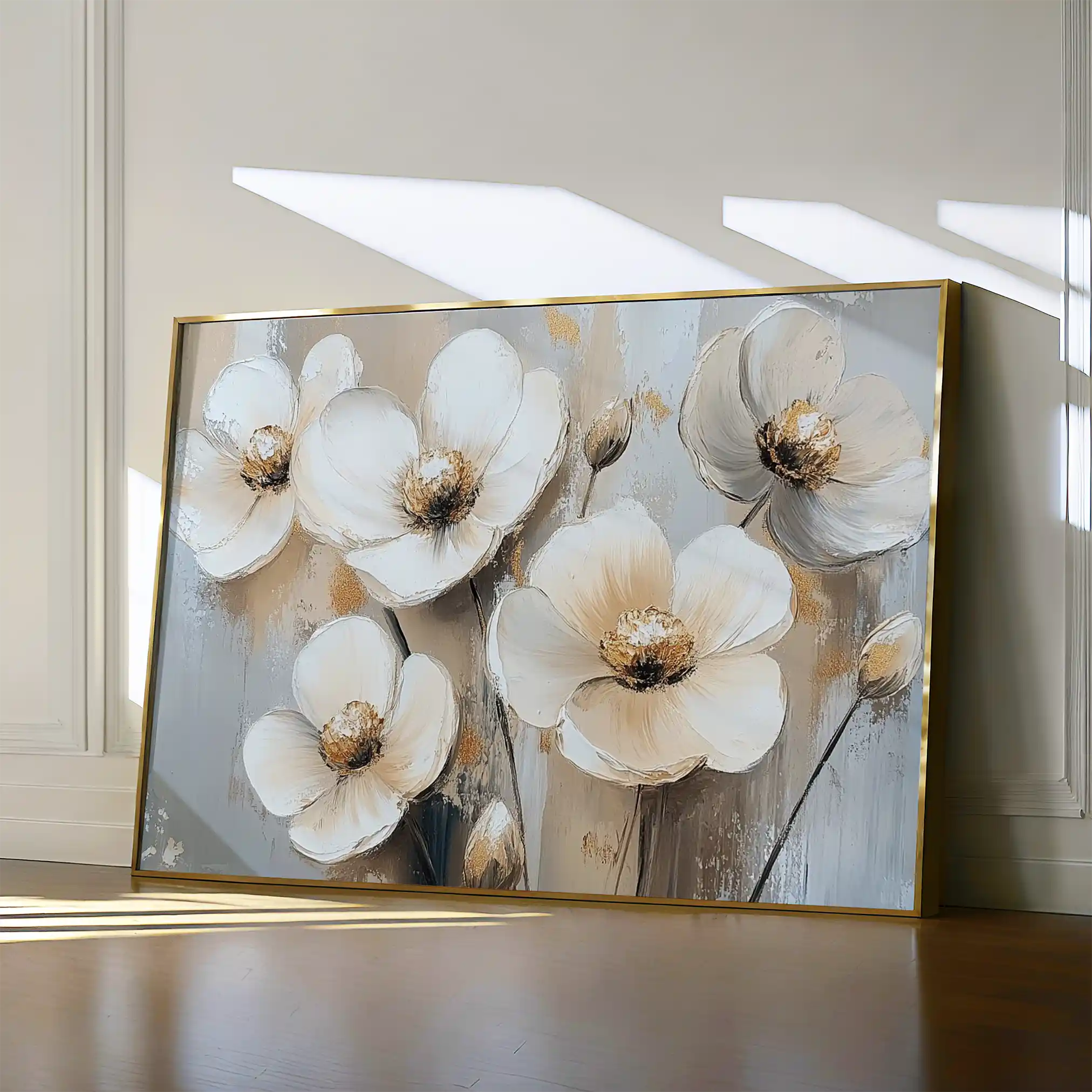 Floral 770 Canvas Art 60 x 40 cm / Black