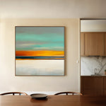 Abstract 771 Canvas Art 16" x 16" / 40 x 40 cm / Black