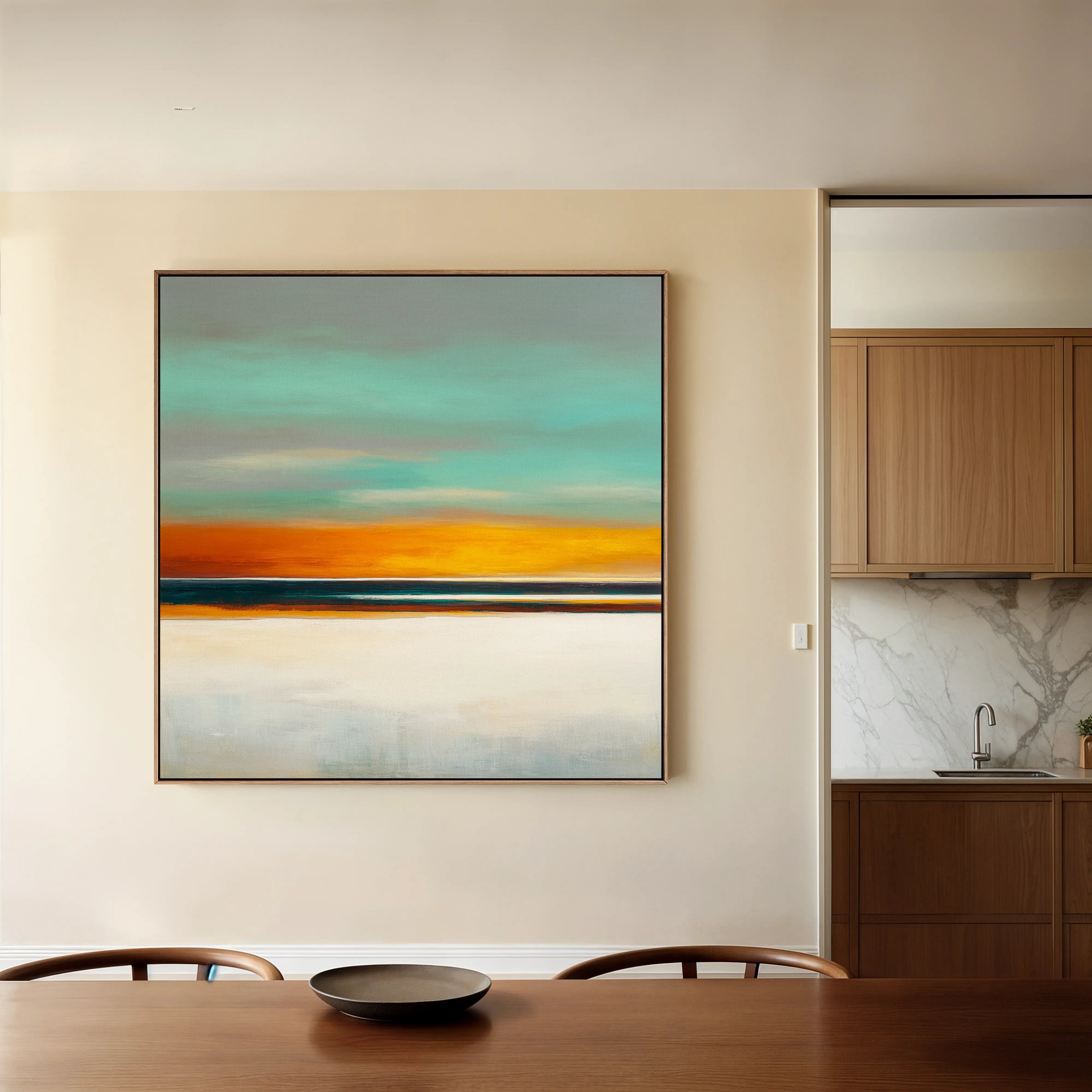 Abstract 771 Canvas Art 16" x 16" / 40 x 40 cm / Black