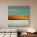 Abstract 771 Canvas Art 16" x 16" / 40 x 40 cm / Black