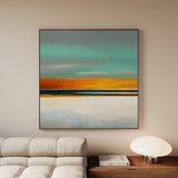 Abstract 771 Canvas Art 16" x 16" / 40 x 40 cm / Black