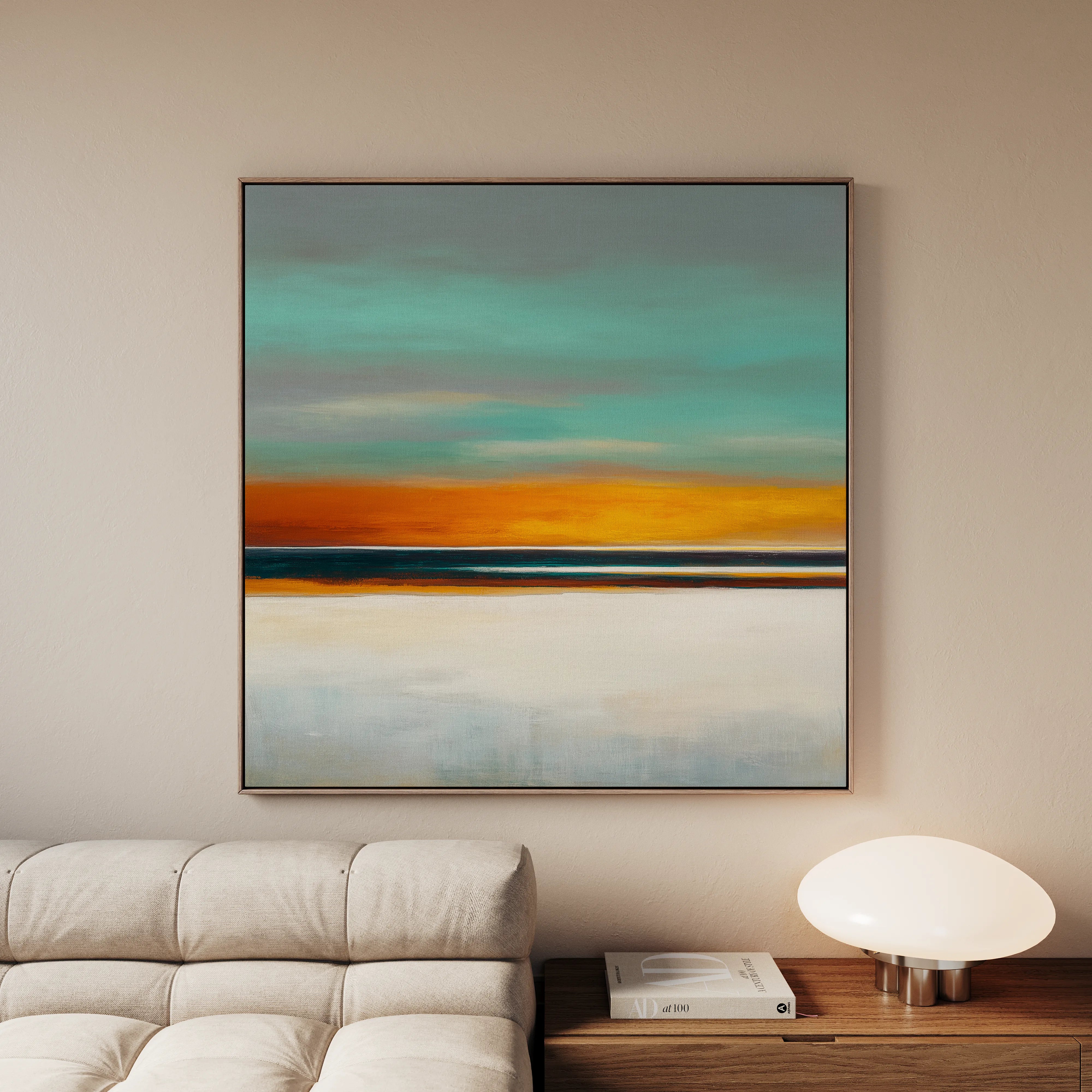Abstract 771 Canvas Art 16" x 16" / 40 x 40 cm / Black