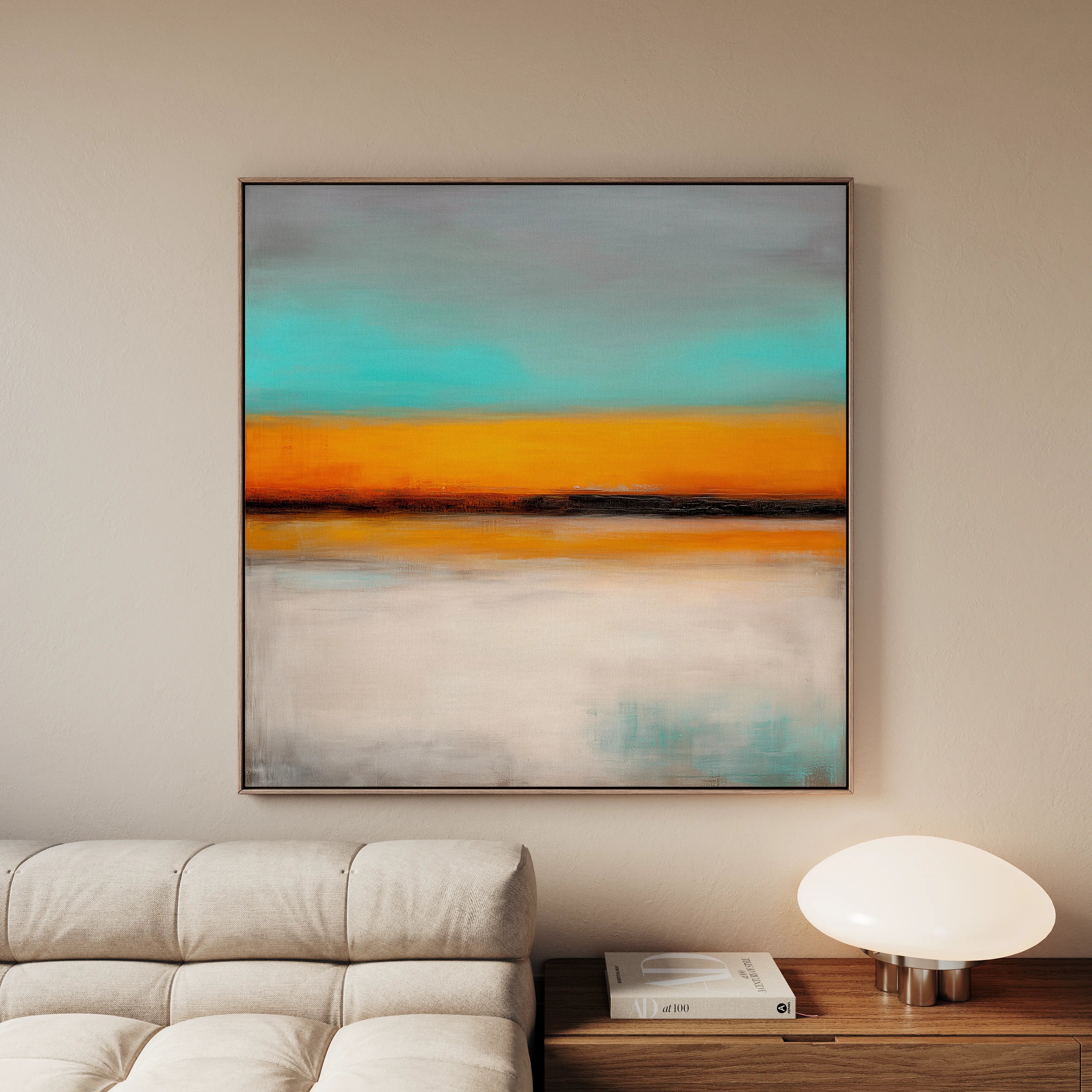 Abstract 772 Canvas Art 16" x 16" / 40 x 40 cm / Black