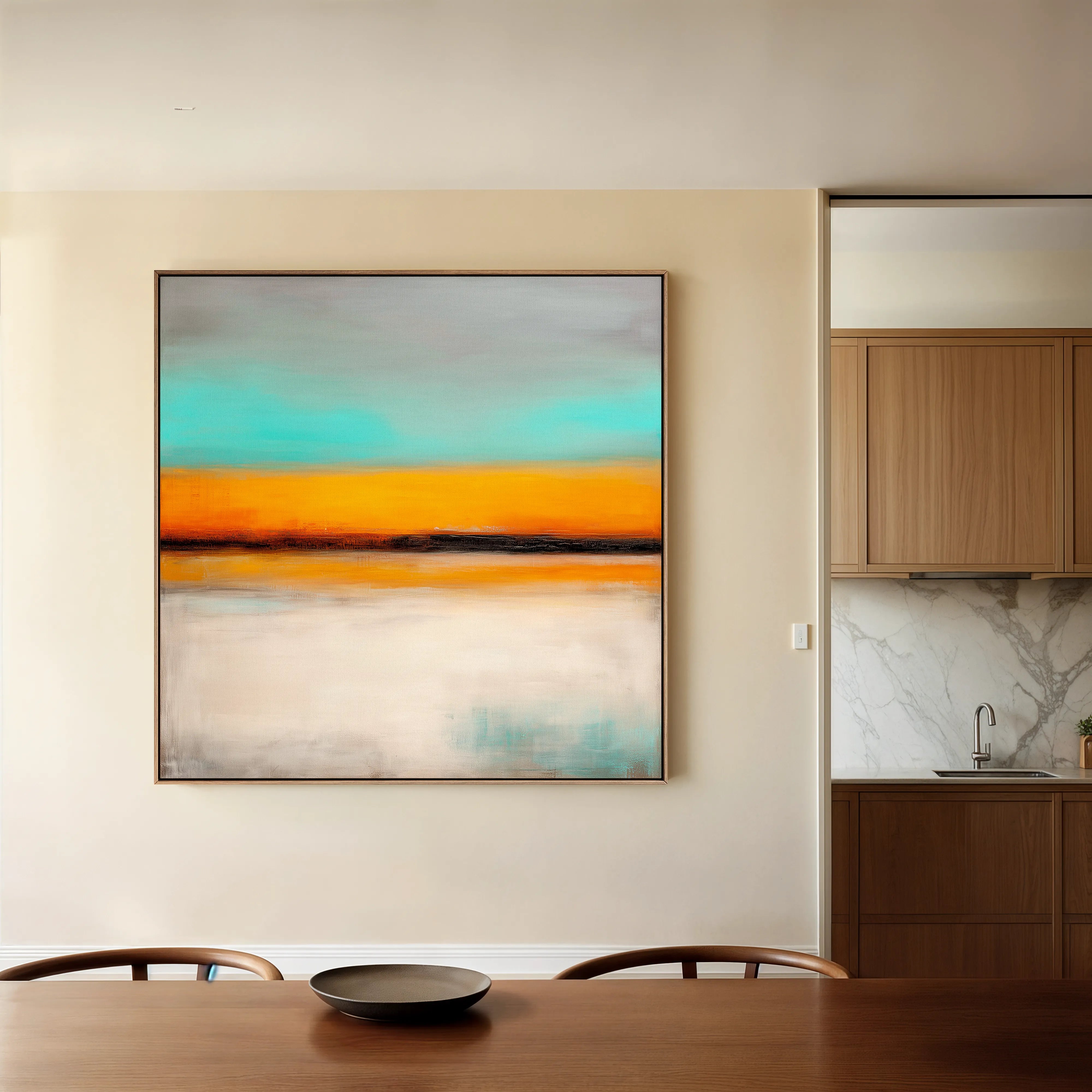Abstract 772 Canvas Art 16" x 16" / 40 x 40 cm / Black