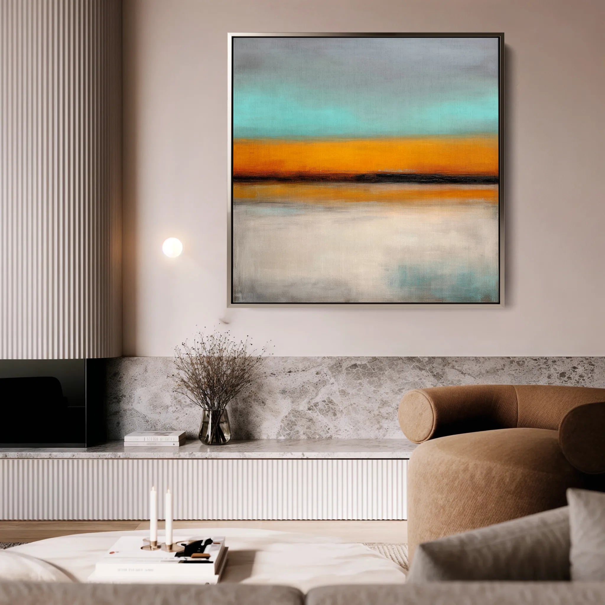 Abstract 772 Canvas Art 16" x 16" / 40 x 40 cm / Black