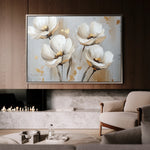 Floral 772 Canvas Art 18" x 24" / 45 x 60 cm / Black