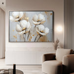 Floral 772 Canvas Art 18" x 24" / 45 x 60 cm / Black