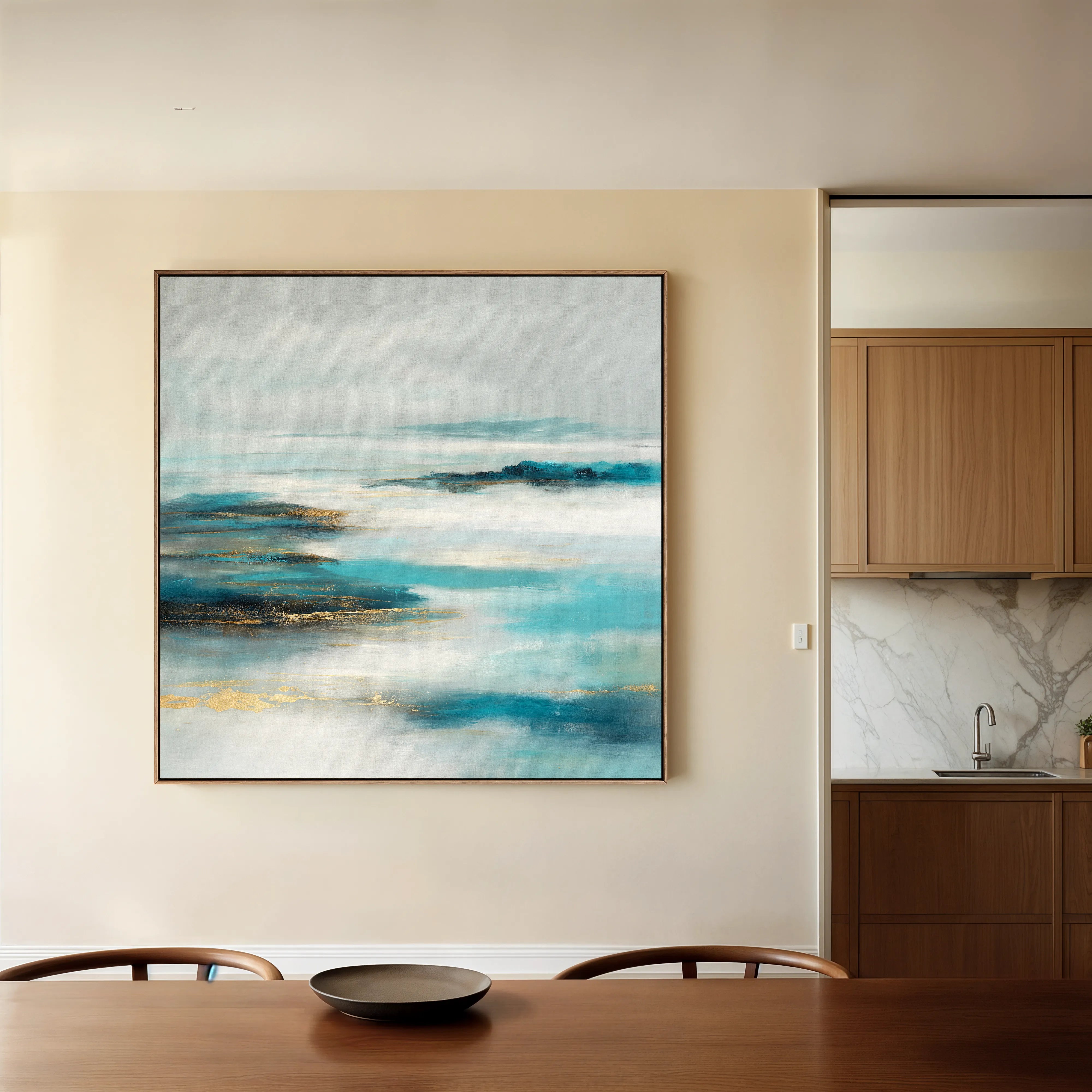 Abstract 773 Canvas Art 16" x 16" / 40 x 40 cm / Black