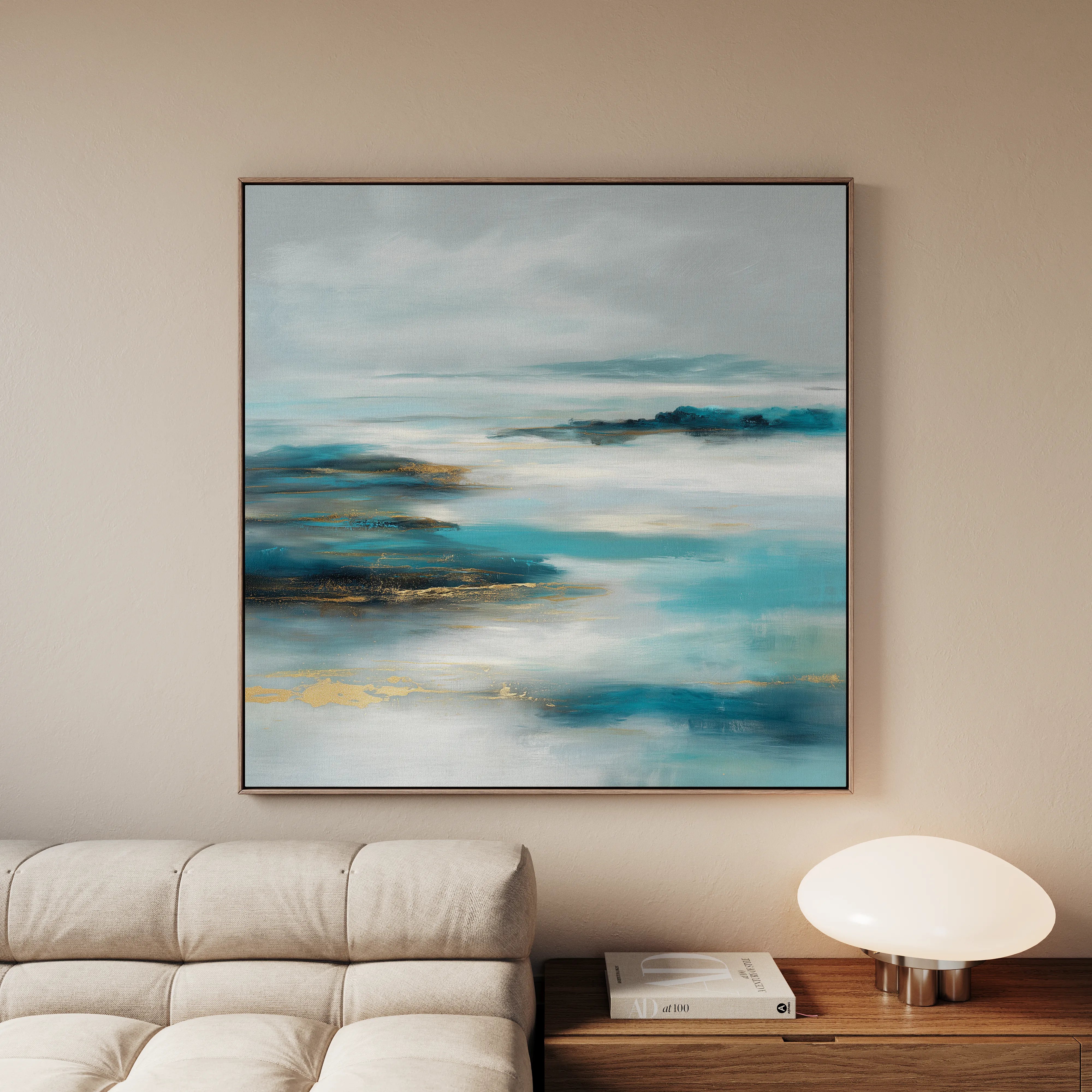 Abstract 773 Canvas Art 16" x 16" / 40 x 40 cm / Black
