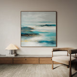 Abstract 773 Canvas Art 16" x 16" / 40 x 40 cm / Black