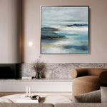 Abstract 773 Canvas Art 16" x 16" / 40 x 40 cm / Black