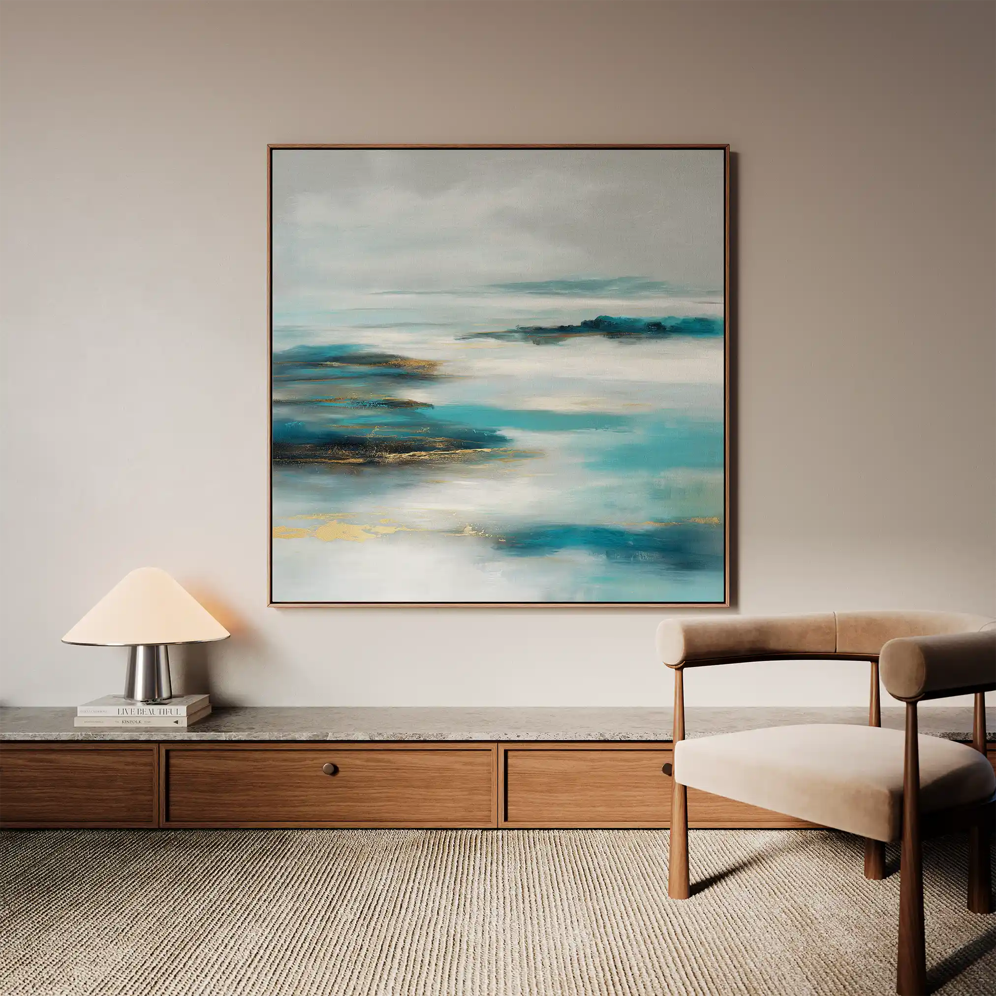 Abstract 773 Canvas Art 60 x 60 cm / Black