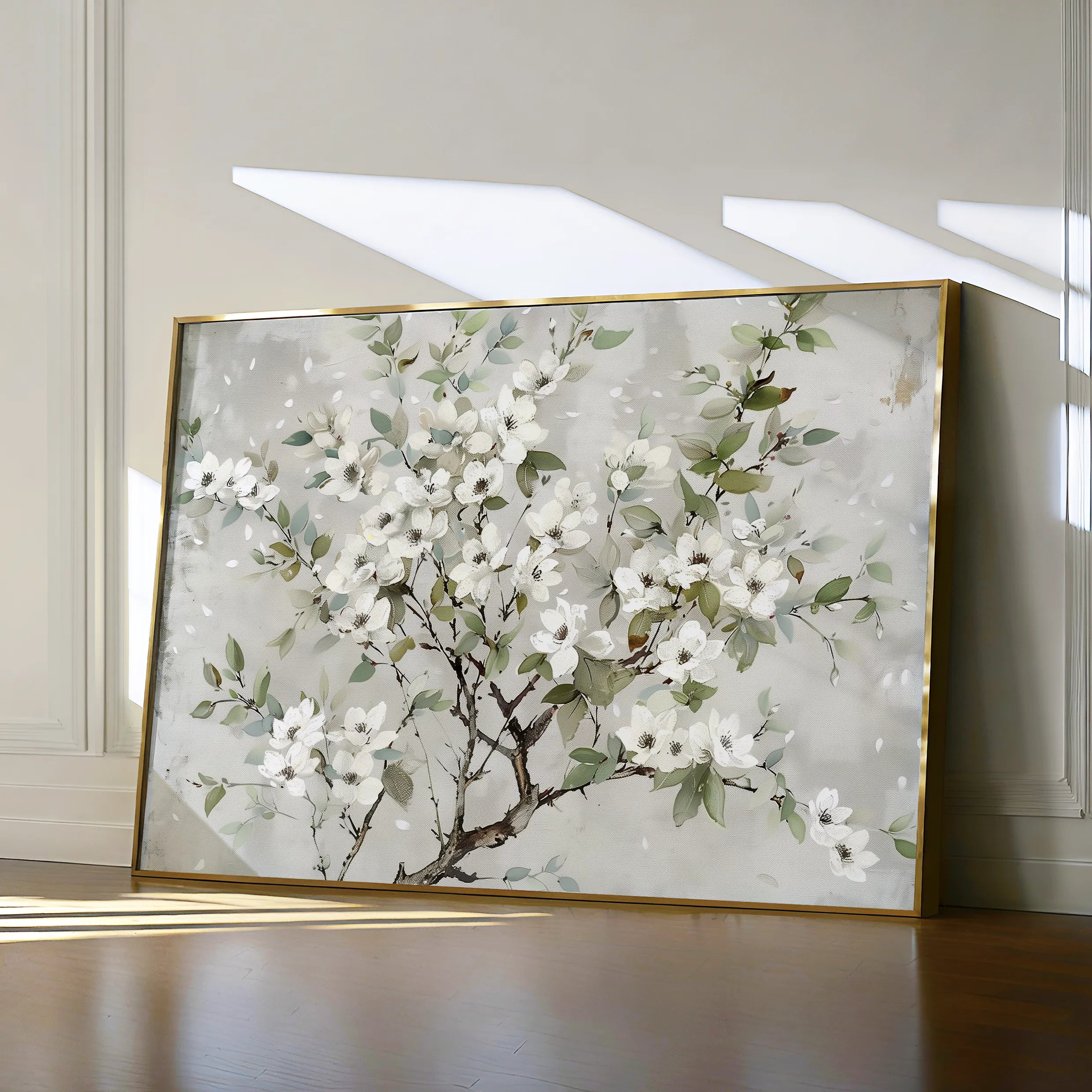 Floral 773 Canvas Art 18" x 24" / 45 x 60 cm / Black