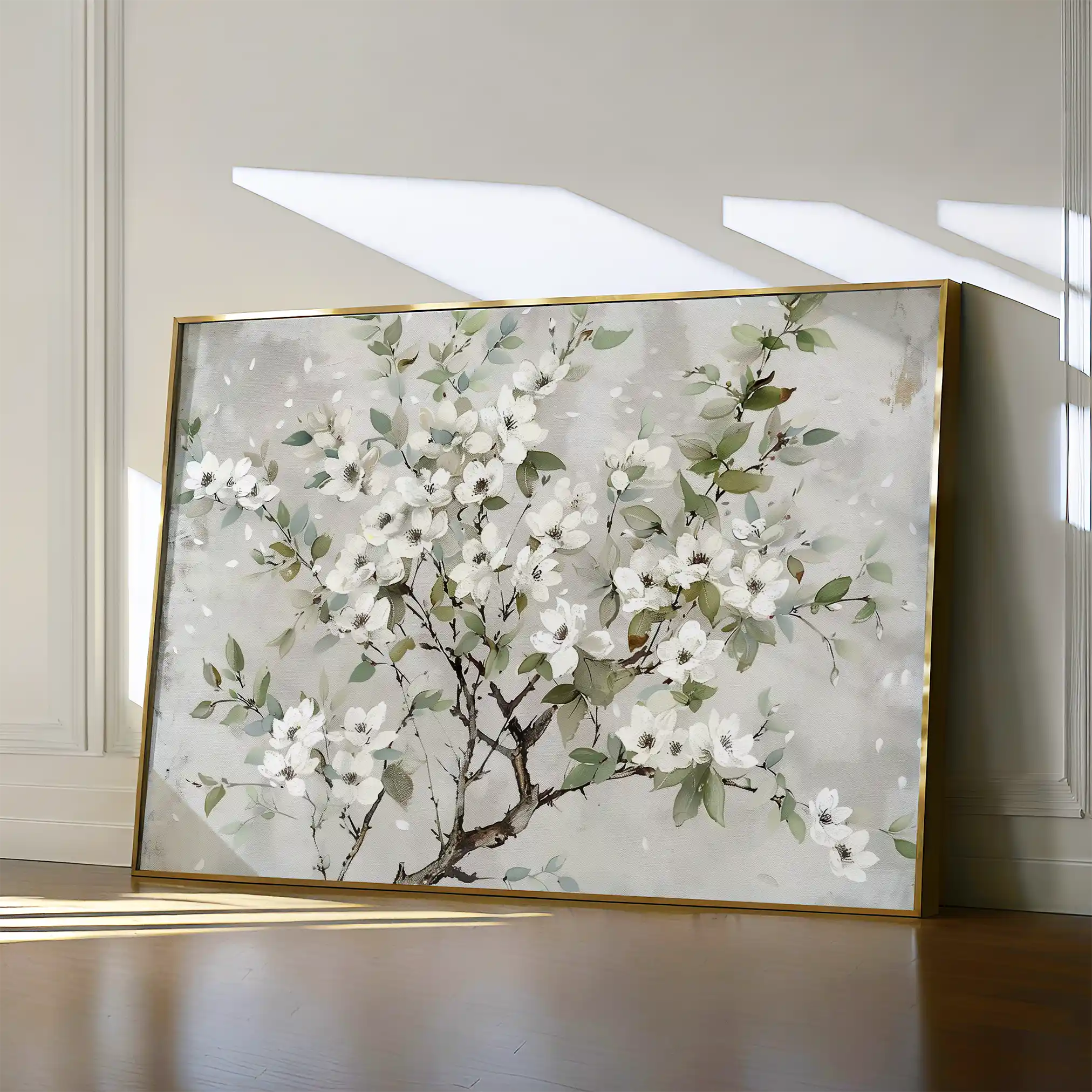 Floral 773 Canvas Art 60 x 40 cm / Black
