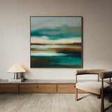 Abstract 774 Canvas Art 16" x 16" / 40 x 40 cm / Black