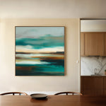 Abstract 774 Canvas Art 16" x 16" / 40 x 40 cm / Black