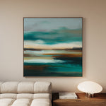 Abstract 774 Canvas Art 16" x 16" / 40 x 40 cm / Black