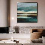Abstract 774 Canvas Art 16" x 16" / 40 x 40 cm / Black