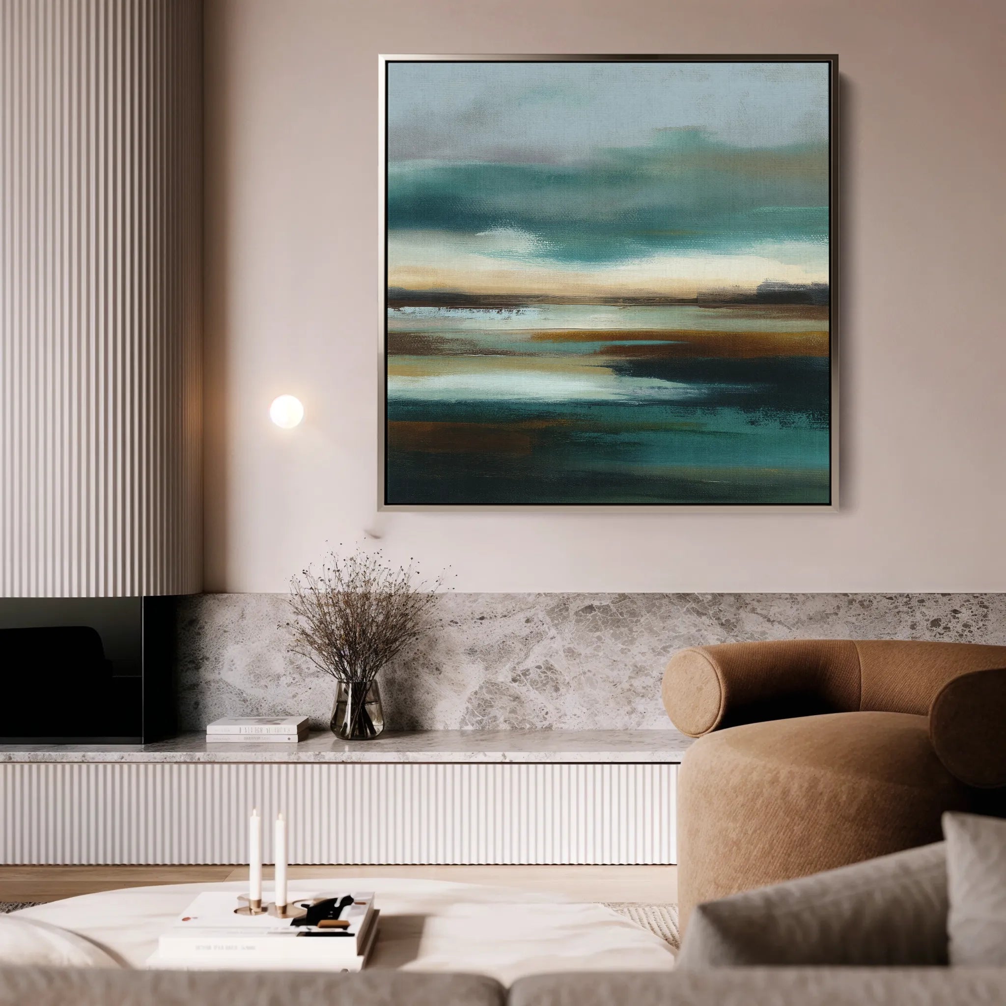 Abstract 774 Canvas Art 16" x 16" / 40 x 40 cm / Black