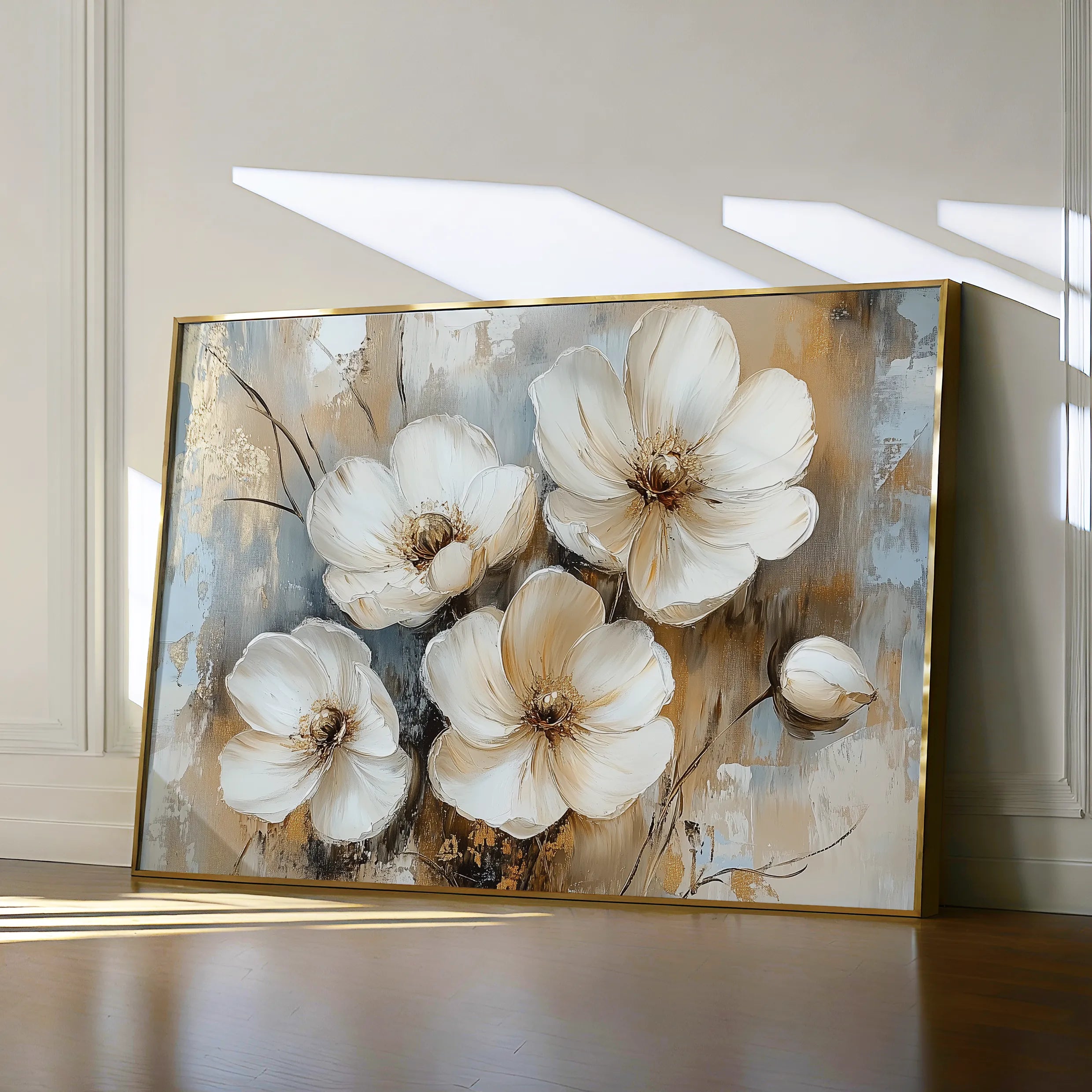 Floral 774 Canvas Art 18" x 24" / 45 x 60 cm / Black