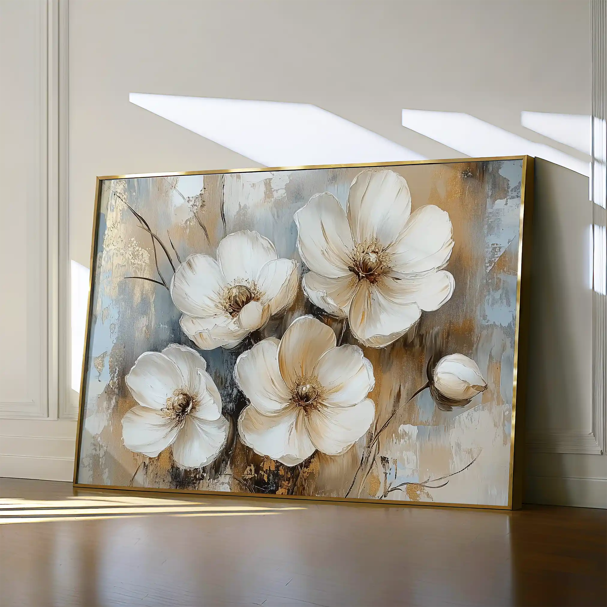 Floral 774 Canvas Art 60 x 40 cm / Black