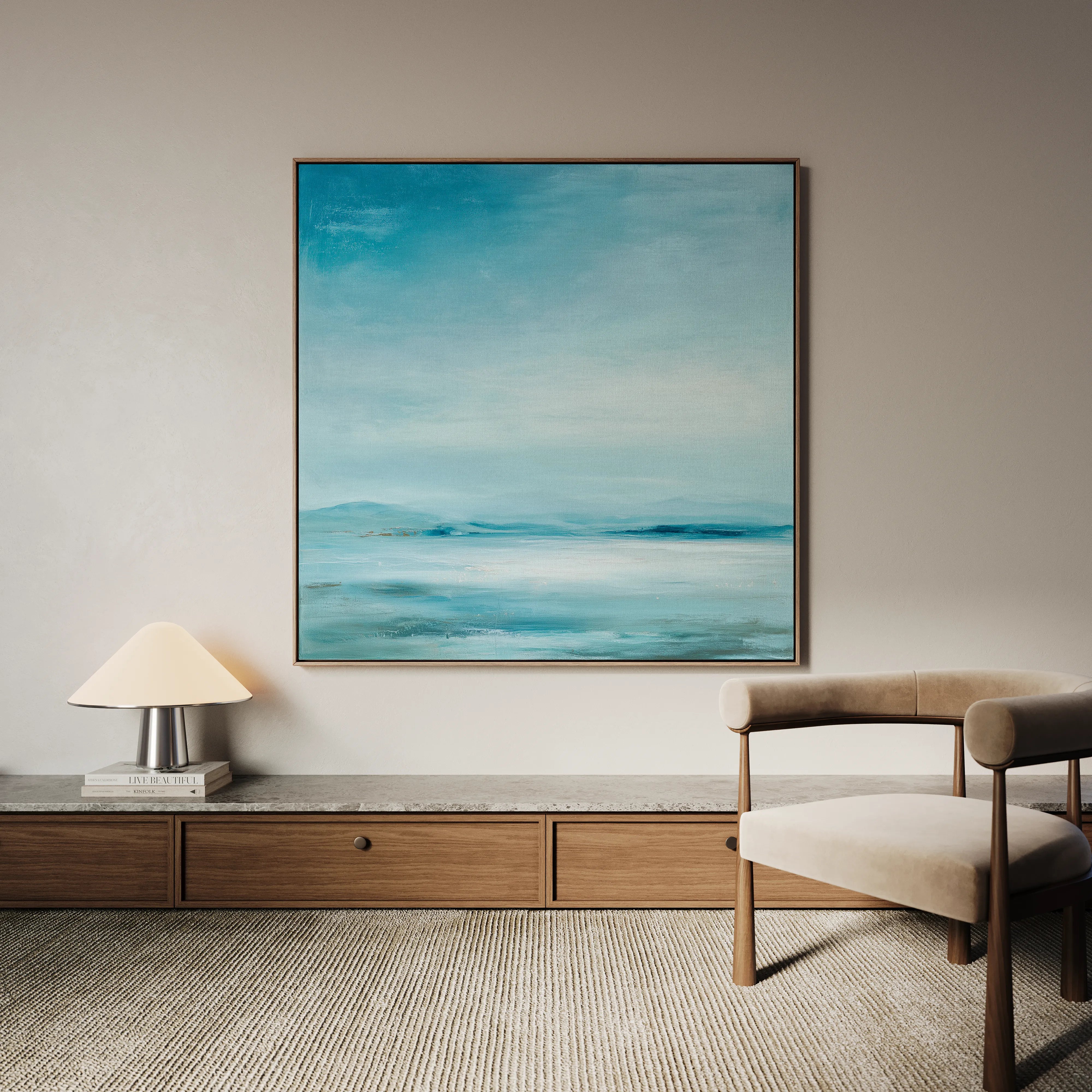Abstract 775 Canvas Art 16" x 16" / 40 x 40 cm / Black