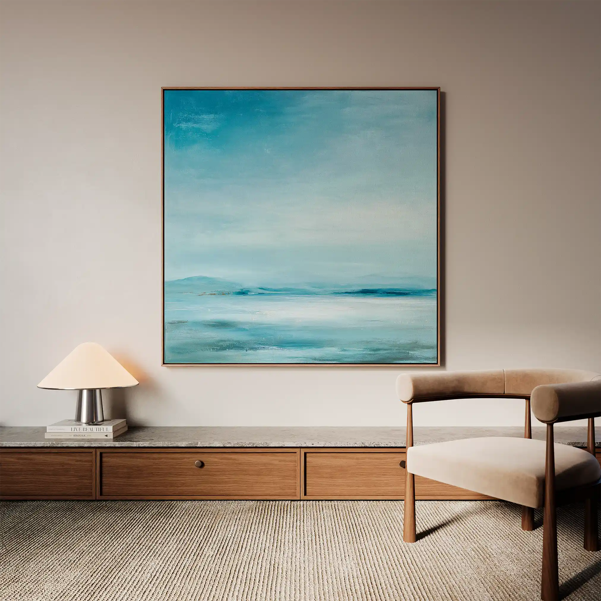 Abstract 775 Canvas Art 60 x 60 cm / Black