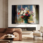 Floral 775 Canvas Art 18" x 24" / 45 x 60 cm / Black