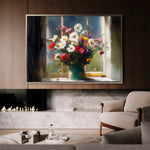 Floral 775 Canvas Art 18" x 24" / 45 x 60 cm / Black