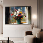 Floral 775 Canvas Art 18" x 24" / 45 x 60 cm / Black