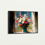 Floral 775 Canvas Art 18" x 24" / 45 x 60 cm / Black