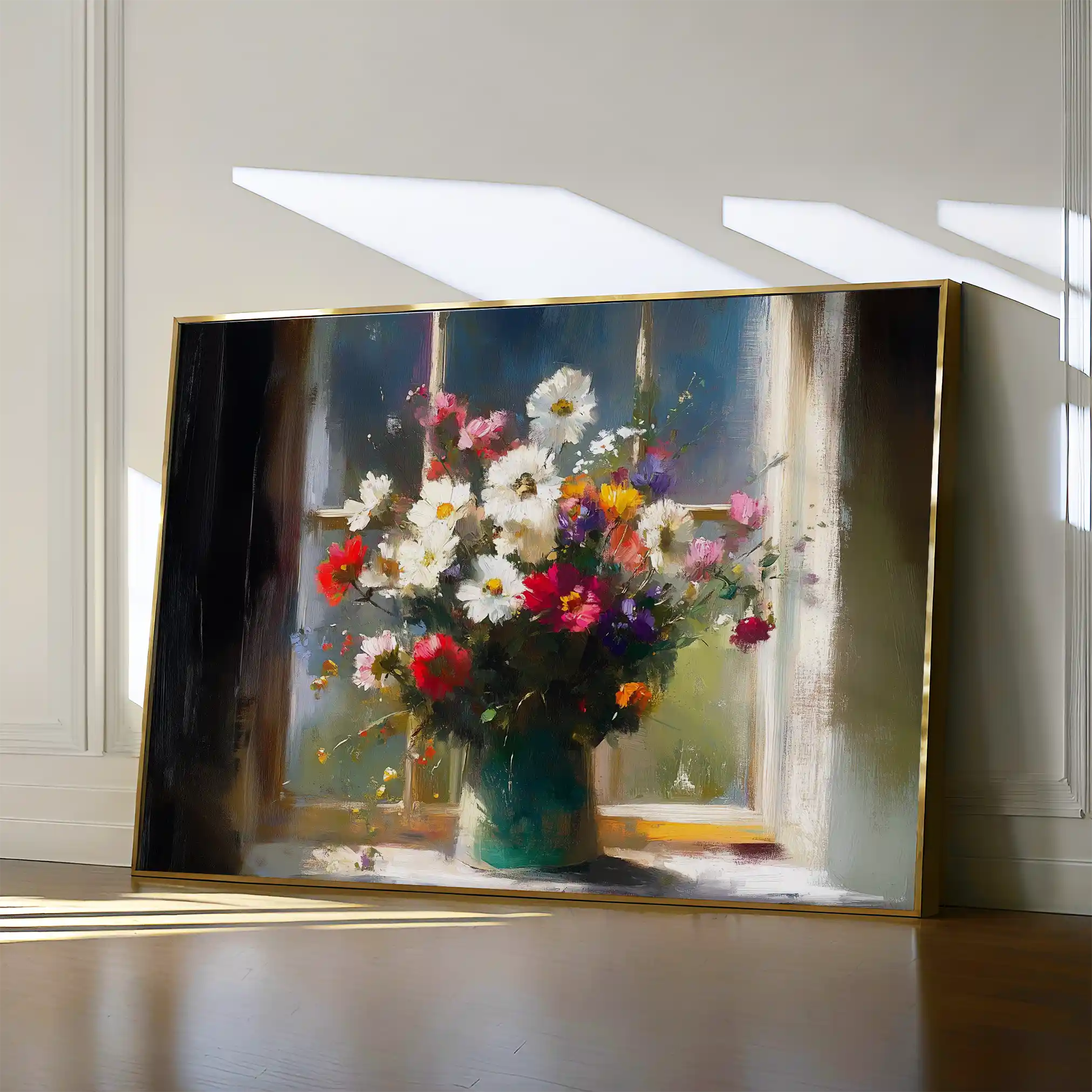 Floral 775 Canvas Art 60 x 40 cm / Black