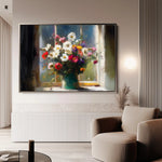 Floral 775 Canvas Art 60 x 40 cm / Black