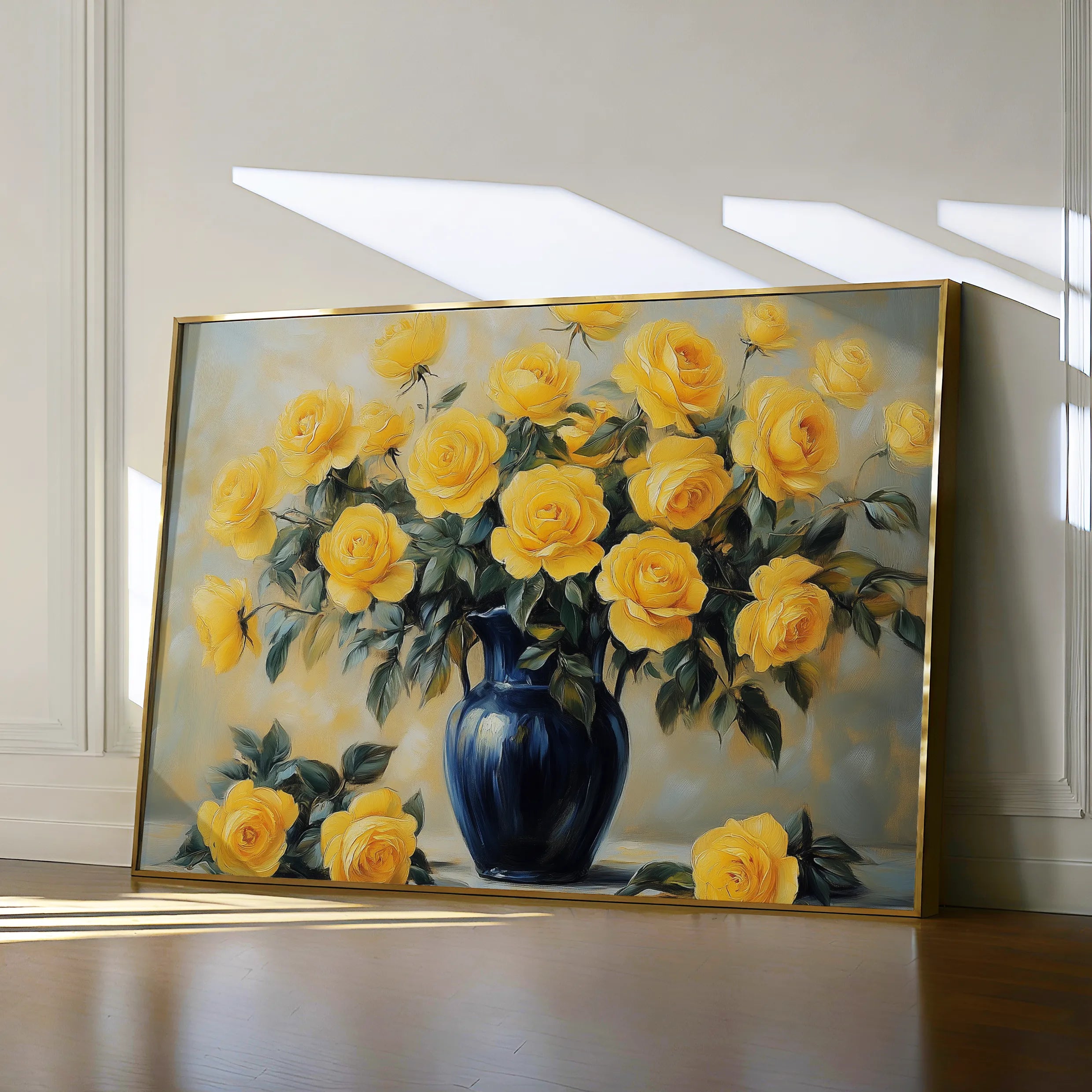 Floral 776 Canvas Art 18" x 24" / 45 x 60 cm / Black