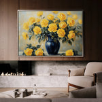 Floral 776 Canvas Art 18" x 24" / 45 x 60 cm / Black