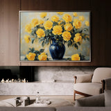 Floral 776 Canvas Art 18" x 24" / 45 x 60 cm / Black