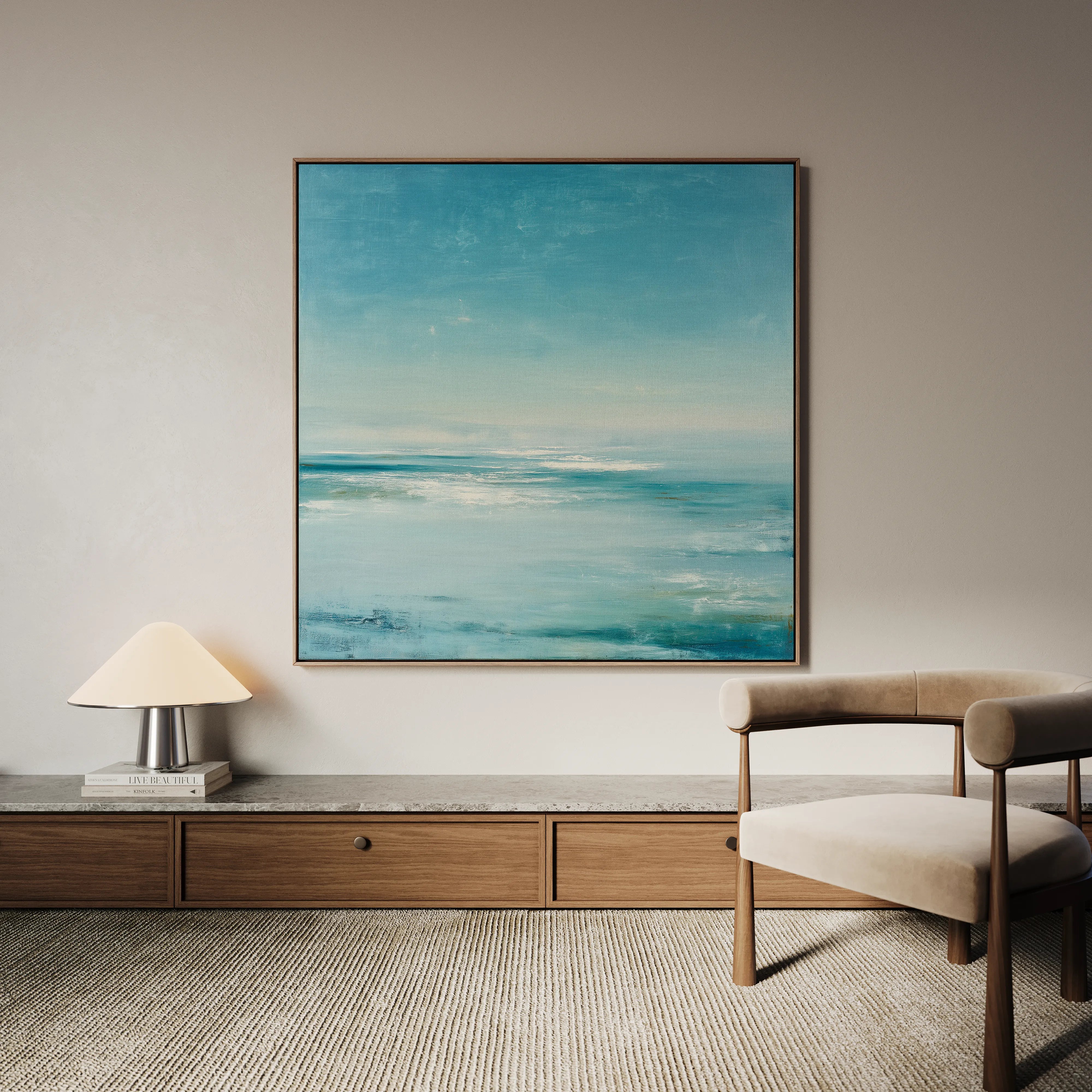 Abstract 777 Canvas Art 16" x 16" / 40 x 40 cm / Black