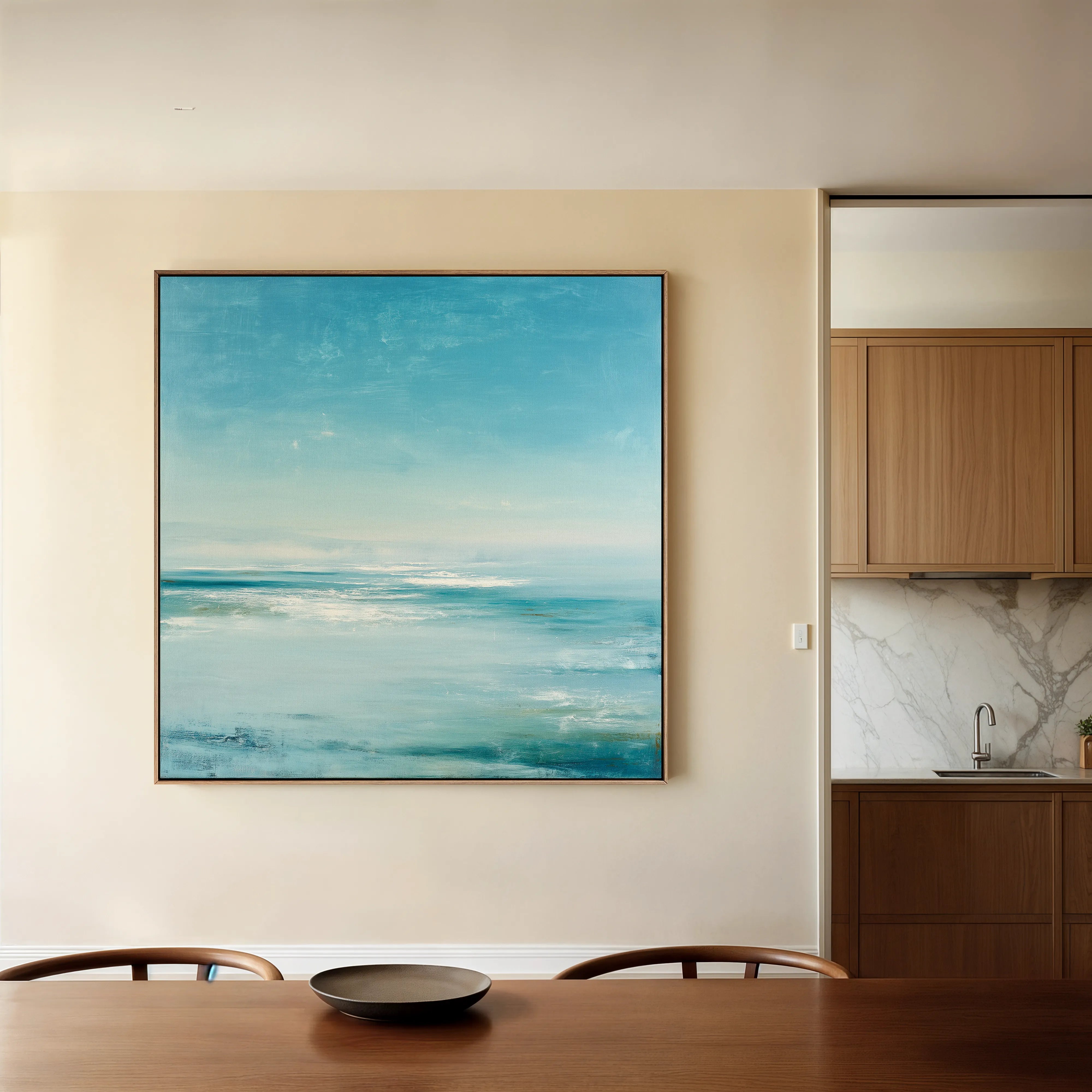 Abstract 777 Canvas Art 16" x 16" / 40 x 40 cm / Black